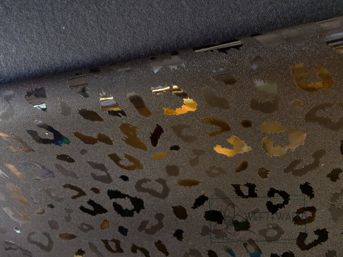 Black on Black Leopard Vinyl - Weft + Warp Co.