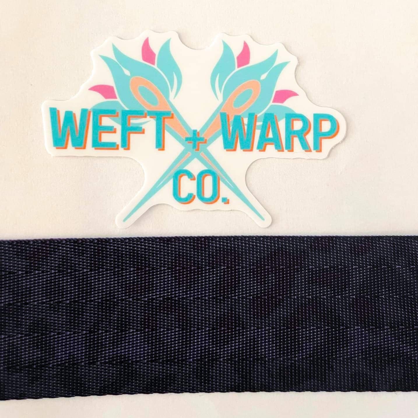 Black on Black Leopard Seatbelt Webbing - Weft + Warp Co.