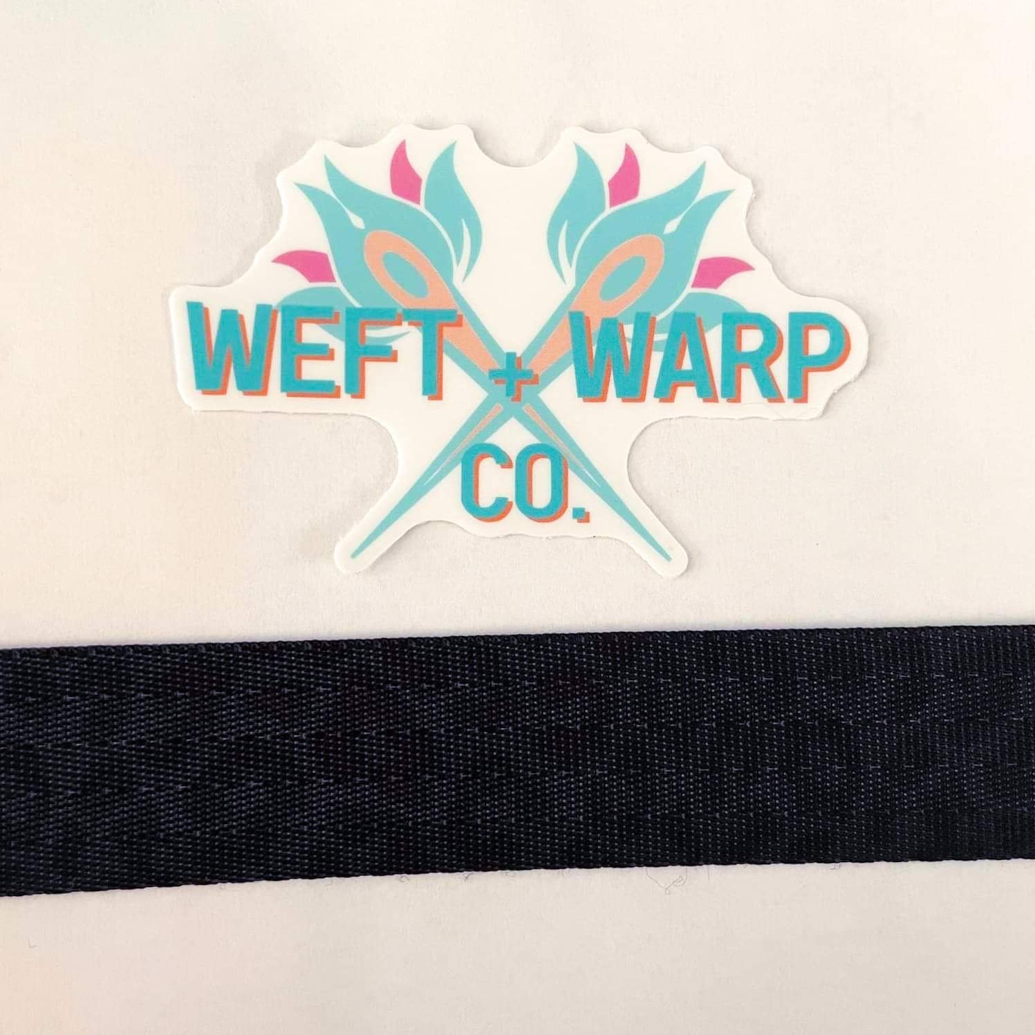 Black on Black Leopard Seatbelt Webbing - Weft + Warp Co.