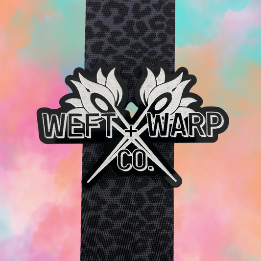 Black on Black Leopard Seatbelt Webbing - Weft + Warp Co.