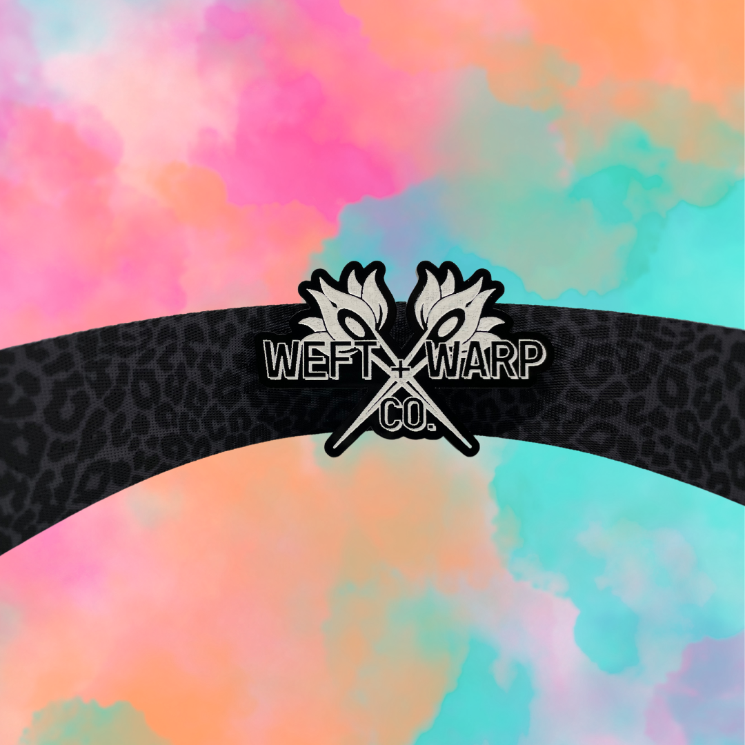 Black on Black Leopard Seatbelt Webbing - Weft + Warp Co.