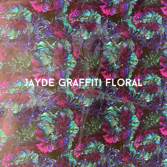 Jayde Graffiti Floral - Custom Printed Vinyl