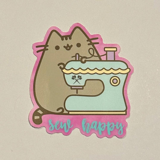 Sew Happy Pusheen Sticker